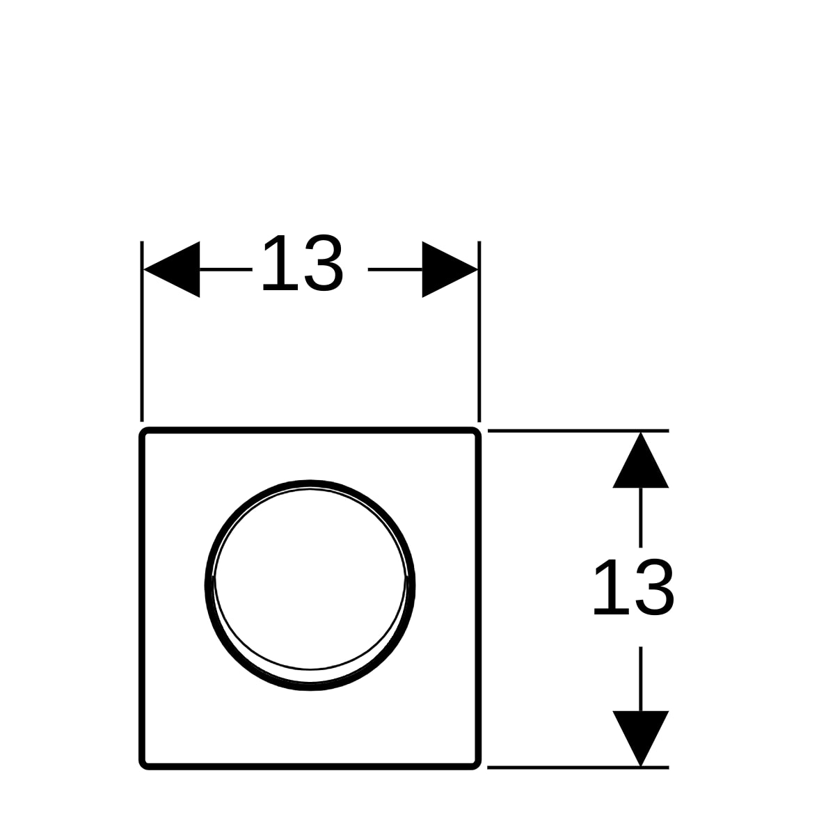 Geberit Mambo Betätigungsplatte für Urinal-Steuerung mit pneumatischer Spül-Auslösung, gebürster 241.913.FW.1