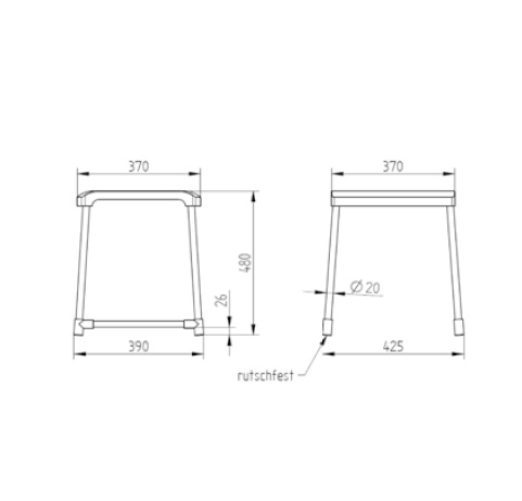 Avenarius Bad-Hocker 425x390x480mm 9004720010