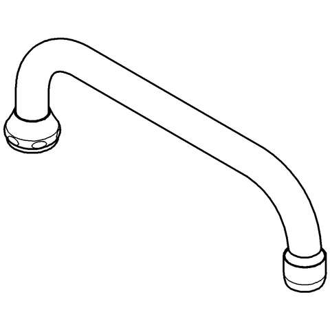 Grohe U-Auslauf Ausladung: 301mm für Küchen-Wandbatterien, 1/2'' chrom 13034000