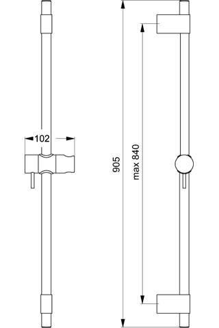 Ideal Standard Idealrain Pro Brausestange 900mm, chrom B9849AA