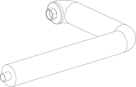 Bosch / Buderus Rücklaufrohr waagererecht Kessel Sp V2 8738804078