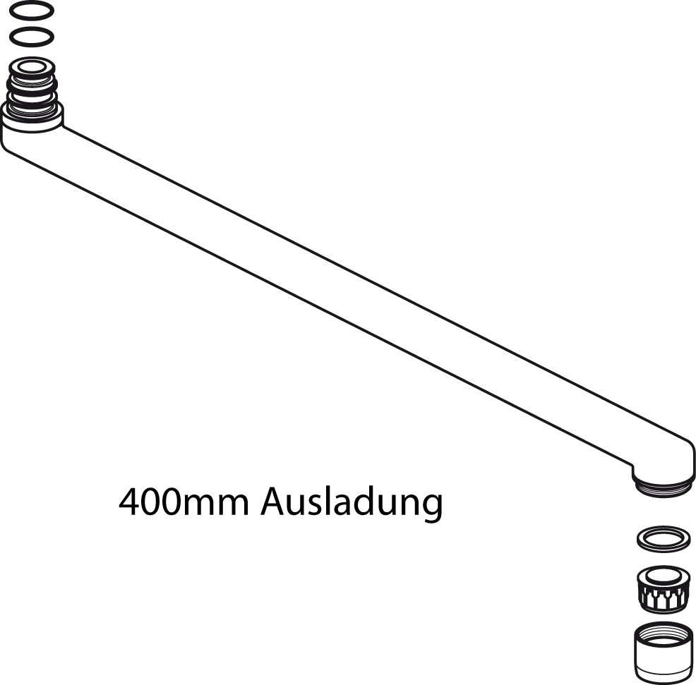 Ideal Standard Rohrauslauf, l:400mm, chrom B960356AA