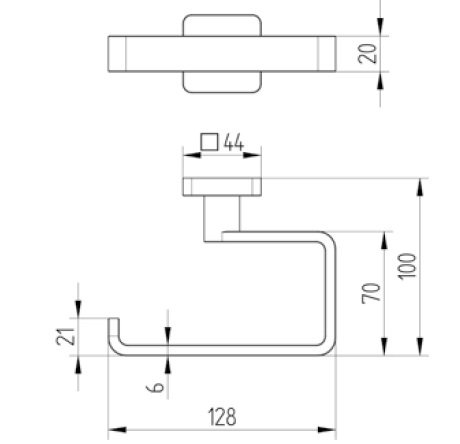 Avenarius Papierhalter ohne Deckel 2402011010