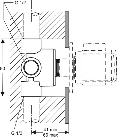 Ideal Standard Unterputz-Bausatz 1 - 4/3 Umstellung 4/3 Wegeumstellung A2391NU