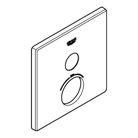 Grohe Rosette eckig für SmartControl chrom 49037000