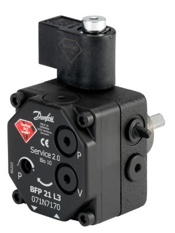 Danfoss Ölbrennerpumpe BFP 21 R 3 mit Magnetventil, Drehrichtung rechts, 24 l/h 071N7171