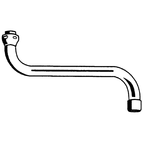 Grohe S-Auslauf Ausladung: 200mm für Küchen-Wandbatterien DN15 chrom 13084000