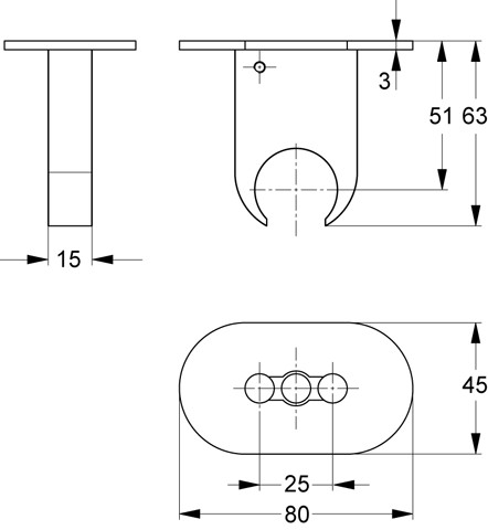 Ideal Standard Idealrain Pro Brausehalter fix, chrom B9846AA