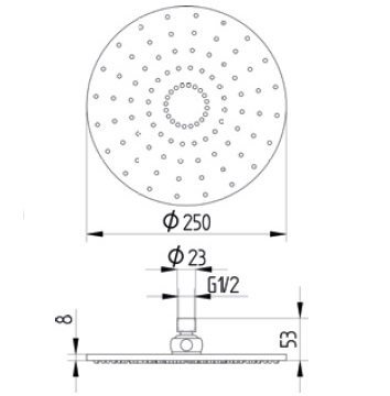 Avenarius Regenbrause 250 x 8mm 9006917040
