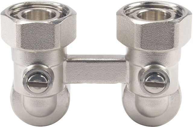 Resideo Hahnblock Verafix-VKE, Eck, Innengewinde 3/4" V2495EX020A