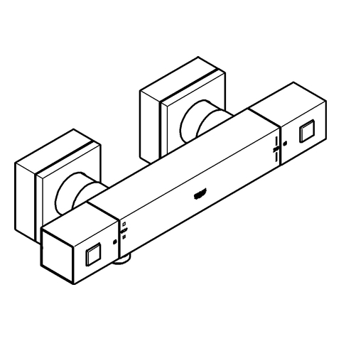 Grohe Grohtherm Cube Thermostat-Brausebatterie chrom eigensicher 34488000