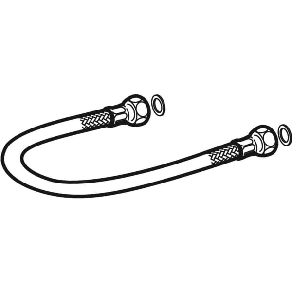 Geberit Panzerschlauch DN8, 2 Mutter 3/8" Länge 28,5cm 240.069.00.1