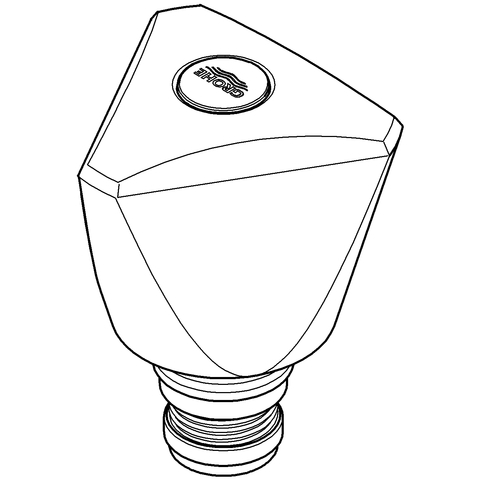 Grohe Oberteil DN10 mit Rückflussverhinderer chrom, ABS-Kronengriff 41817000