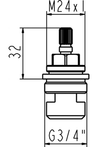 Ideal Standard JADO Keramikoberteil G3/4, linksschließend H960170NU