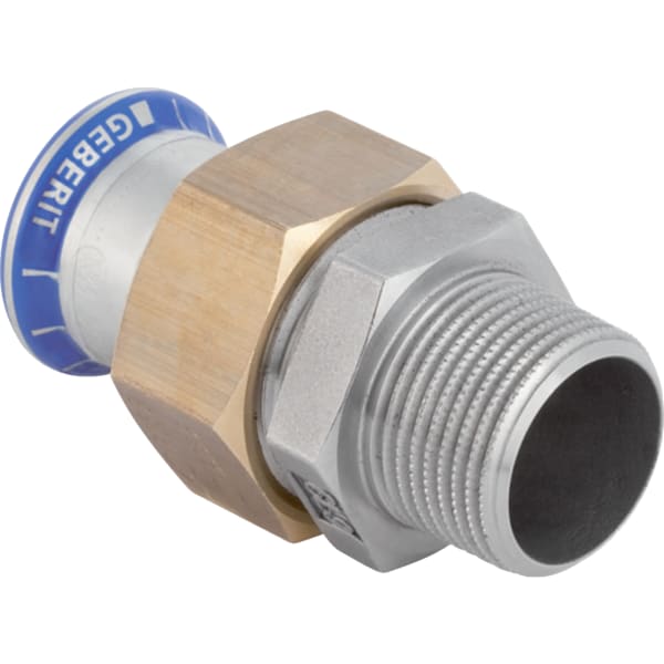 Geberit Mapress Edelstahl Übergangsverschraubung mit AG d54-R2 35340