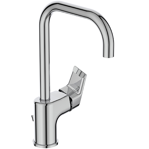 Ideal Standard Tesi Waschtischarmatur mit Ablaufgarnitur chrom, Ausladung 160mm, 5 l/min. A6571AA