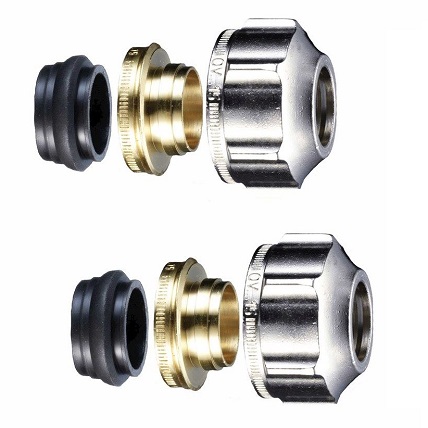 Oventrop Klemmringverschraubung "Ofix CEP" 18mm für AG3/4, 2fach, für Cu-, Präzisions- und Edelstahlrohr 1016845