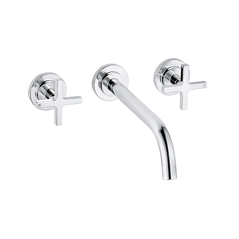 Kludi NOVA FONTE 3-Loch-Waschtisch CLASSIC UP-Wandmontage 240mm chrom 201460520