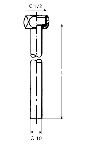 Schell Kupferrohr-Garnitur PETIT Überwurfmutter 1/2", 10x300, chrom 084640699