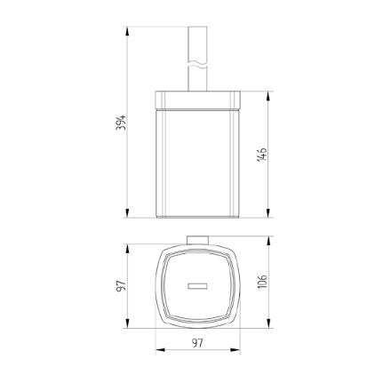 Avenarius Toilettenbürstengarnitur mit Schallschutzring 4802200010