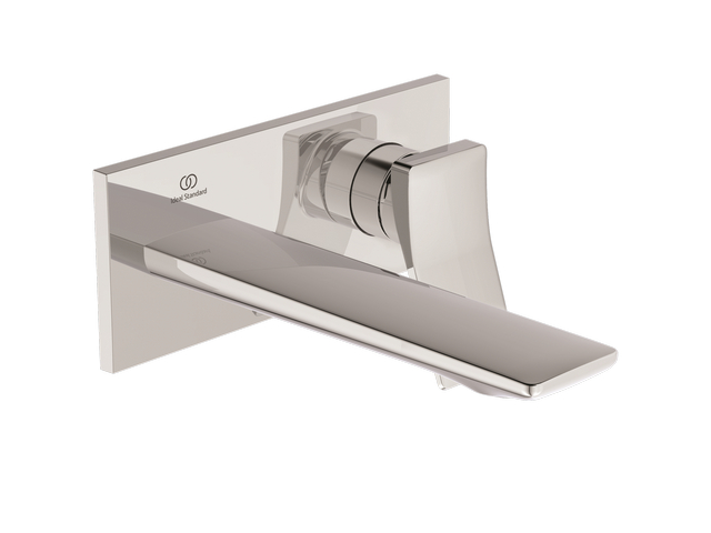 Ideal Standard Wand-Waschtischarmatur Conca, BS2 Ausladung 180mm eckige Rosette, chrom A7371AA
