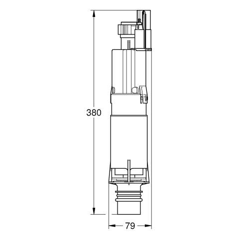 Grohe Ablaufventil für 2-Mengen-Spülkasten 42253000