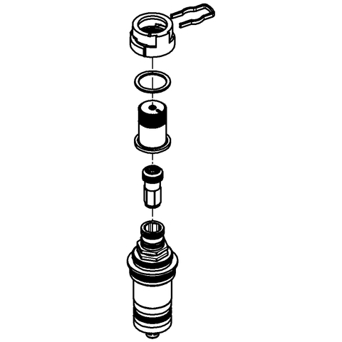 Grohe Thermoelement mit nicht steigender Spindel 3/4" 47220000