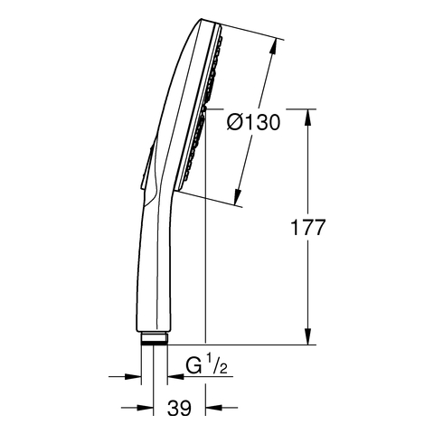 Grohe Handbrause Rainshower 130 SmartActive chrom 26544000