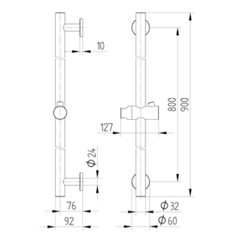 Avenarius Brausestange 900mm 9034796010