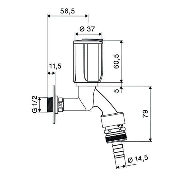 Schell Auslaufventil SECUR RV, RB, abschließbar, 1/2", chrom 35740699