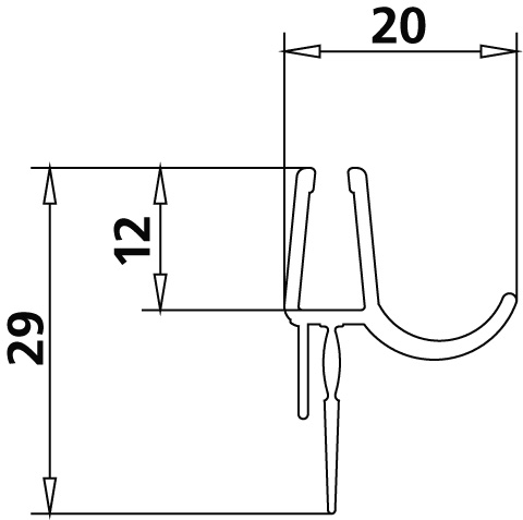 Kermi 2x Dichtleiste Länge: 985mm 2539351