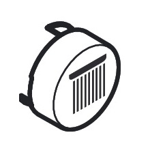 Hansgrohe Druckknopf Symbol Kopfbrause Rain groß mattschwarz 93571670