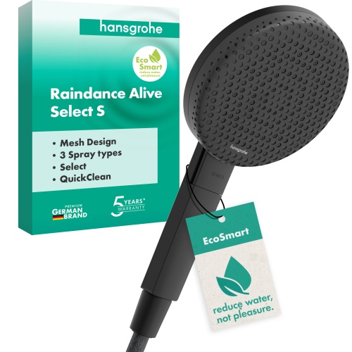 Hansgrohe Handbrause Raindance Alive Select S 125 3 jet EcoSmart schwarzmatt 24511670
