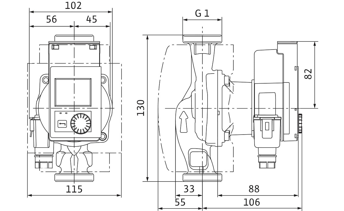 Wilo Stratos PICO plus 15/0,5-6, G1, 40W Hocheffizienzpumpe Nassläufer 4244371