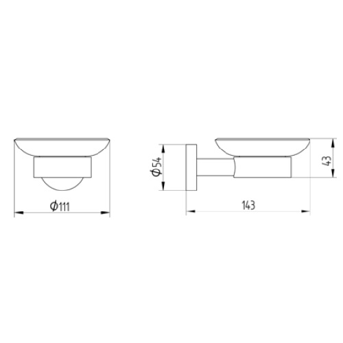 Avenarius Seifenhalter mit Schale 2001200040