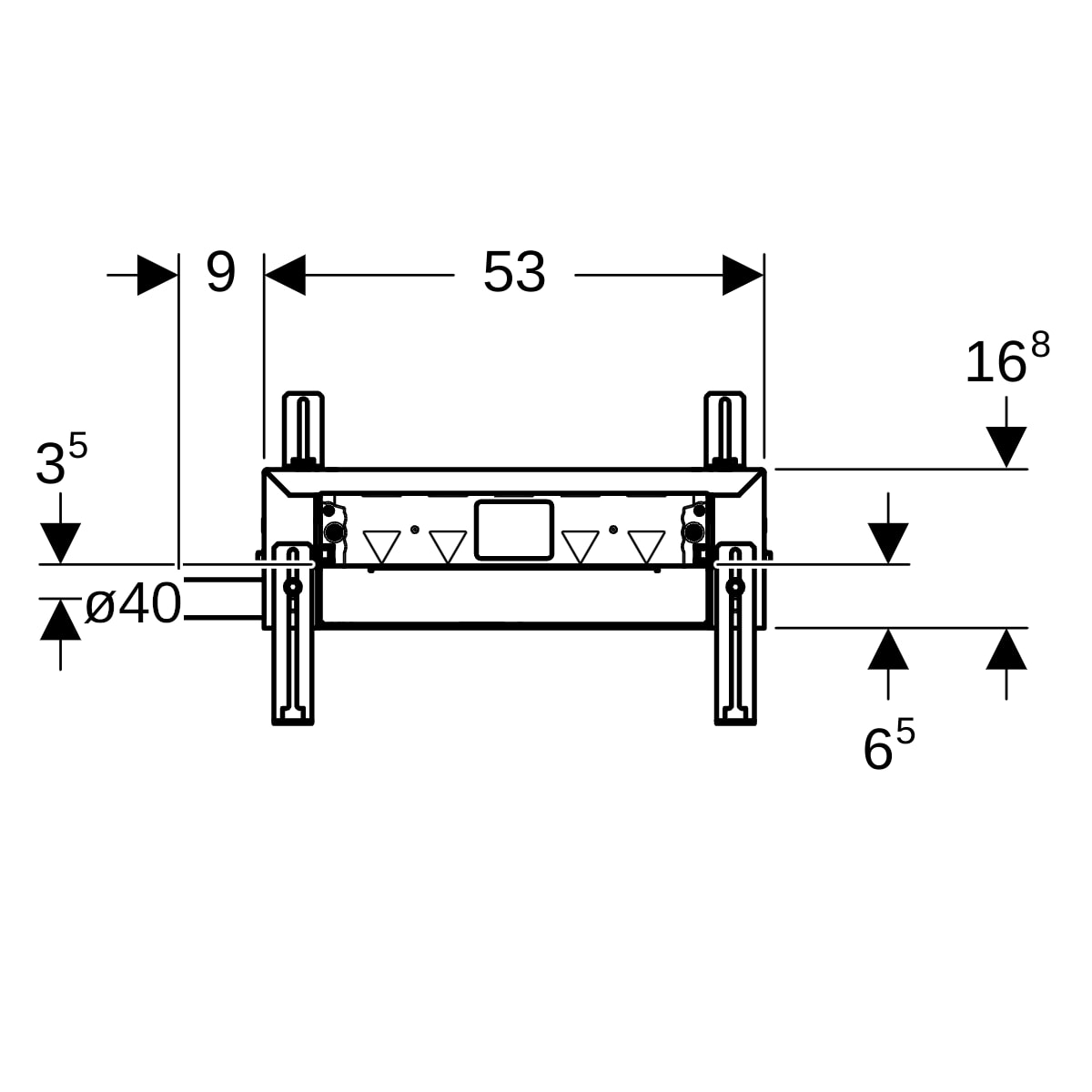 Geberit Kombifix Element für Dusche mit Wandablauf d40 457.536.00.1