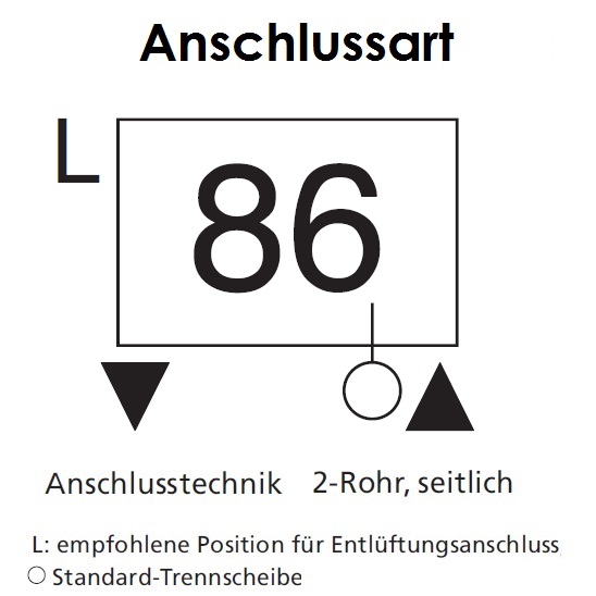 Arbonia Mehrpreis für Anschlussart 86 für Röhrenradiatoren