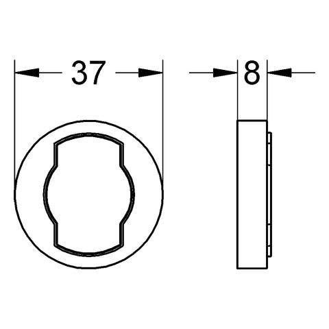Grohe Ausgleichsscheibe chrom für Euphoria Zubehör/ 48051000