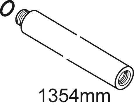 Ideal Standard Brausestange, d:25, Abstand L=1354mm A861146AA