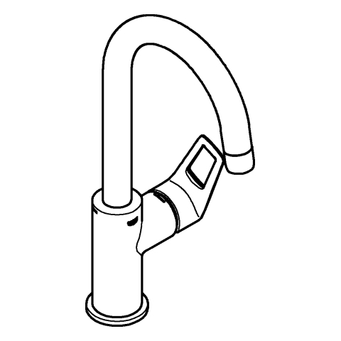 Grohe Einhand-Waschtisch-Batterie BauLoop L-Size chrom Push-Open Ablaufgarnitur 23891001