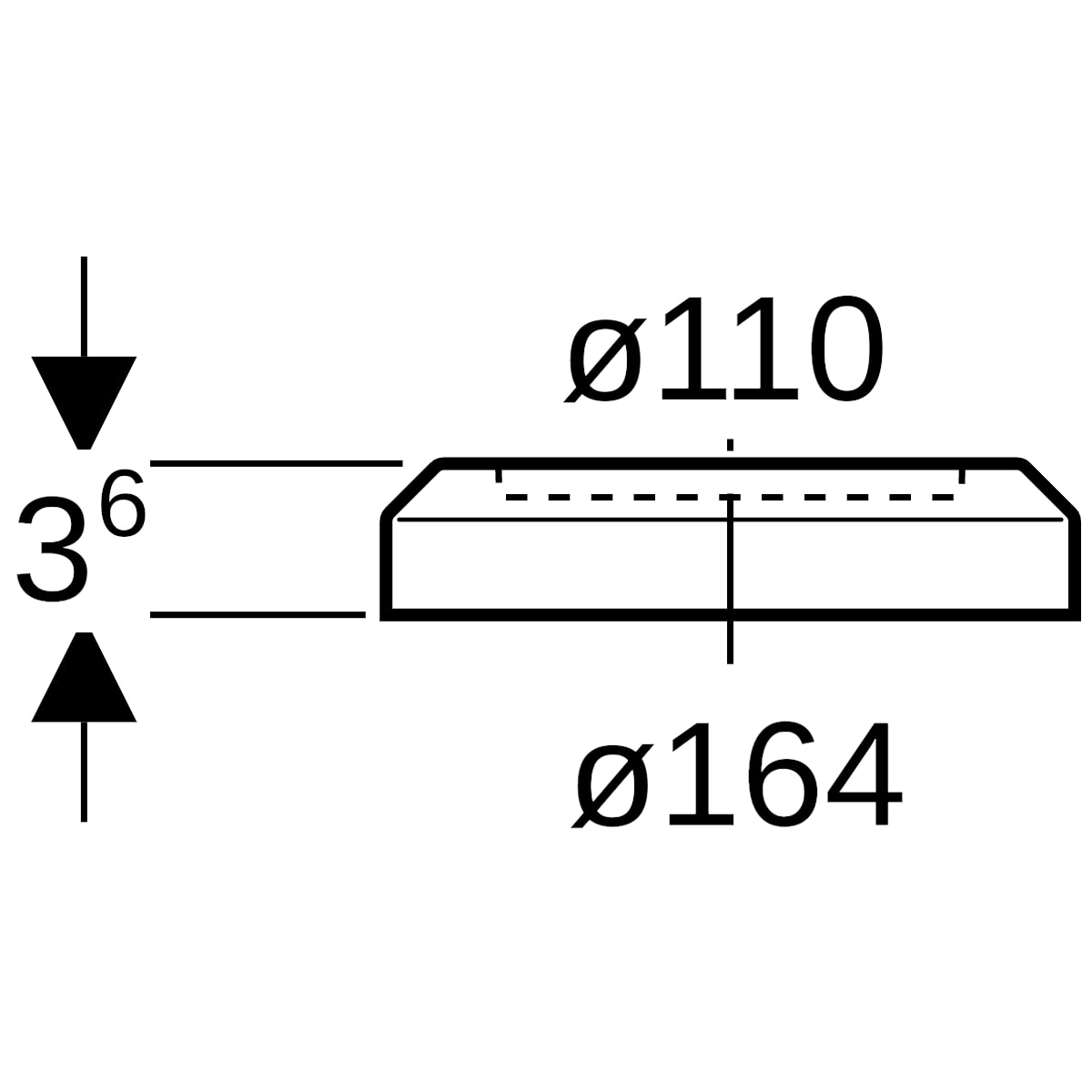 Geberit Wandrosette zu Anschlussbogen 90 Grad für WC d110 242.026.11.1