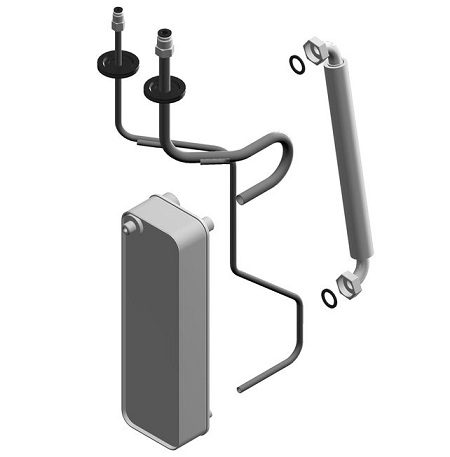 Bosch / Buderus Wärmetauscher mit Rohrleitung 8738210367