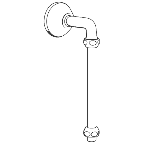 Grohe Abgangsbogen ohne Thermometer, Quetschverschraubungen 1/2"x3/4" chrom 12407000