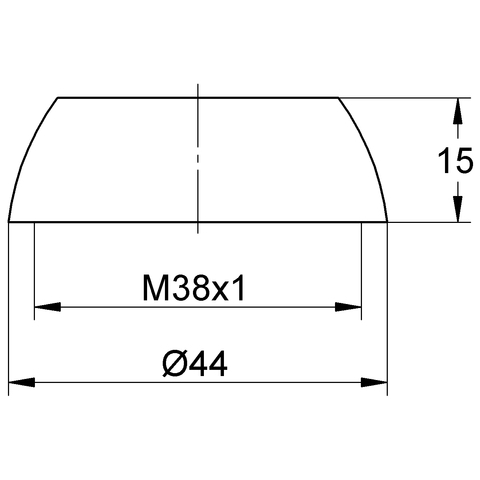 Eichelberg Abdeckrosette für Einhandmsicher mit Kartusche 40mm mit seitlich Hebel chrom 44041826