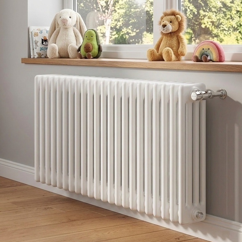 Arbonia Röhrenradiator Standard 6-Säuler H: 110 L: 67,5cm, Modell 6110, weiß, 15 Glieder