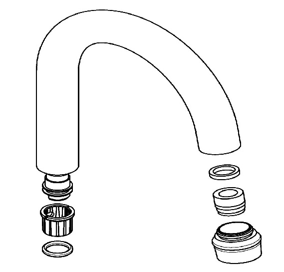 Hansgrohe Auslauf komplett Axor Montreux Zweigriff Armatur Waschtisch / Handwaschbecken polished nickel 97992830