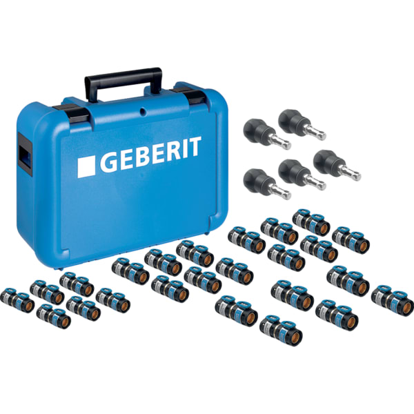 Geberit Koffer für FlowFit Uni. Übergangset auf Fremdfabrikat bestückt 655.085.00.1