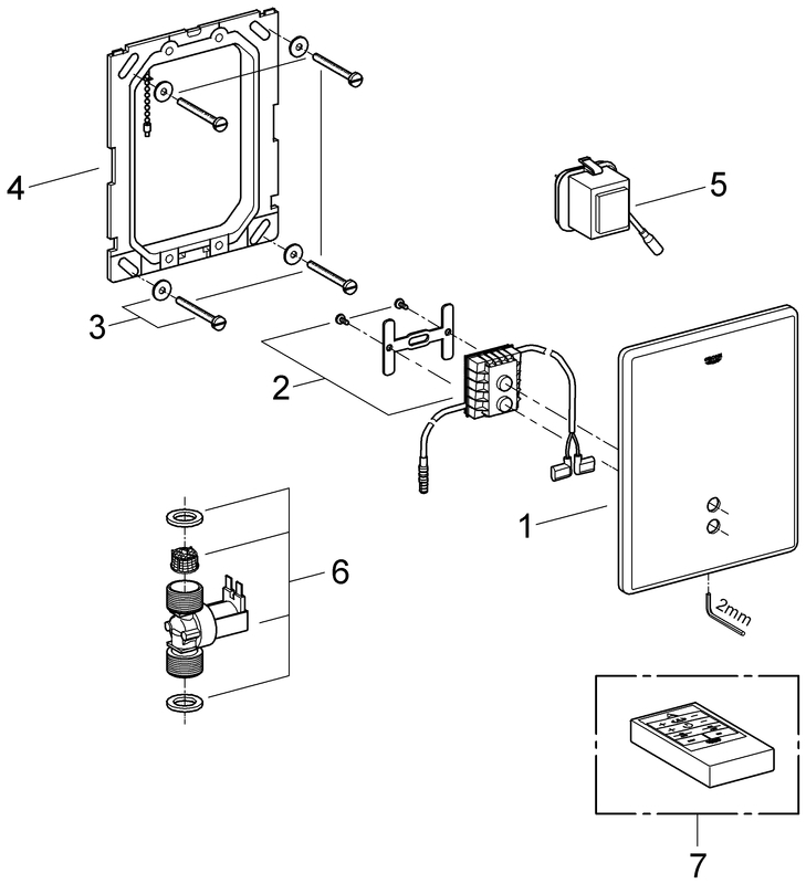 Grohe IR-Elektronik Tectron Skate für Urinal Wandeinbau 230V AC edelstahl 37749SD0