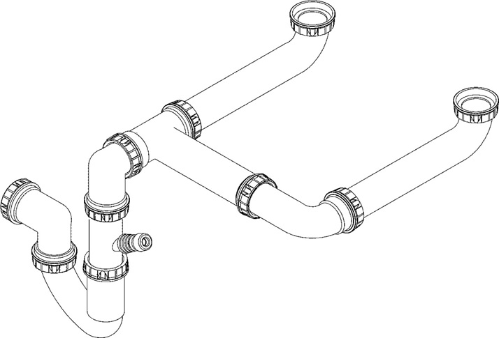 Grohe Siphon für Küchenspülen 42618000