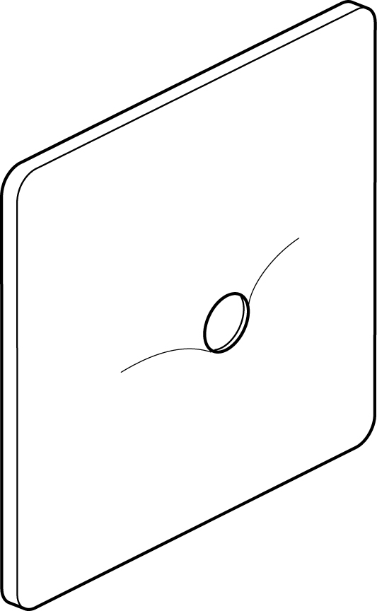 Ideal Standard Rosette, für Urinal, Edelstahl A960343XJ